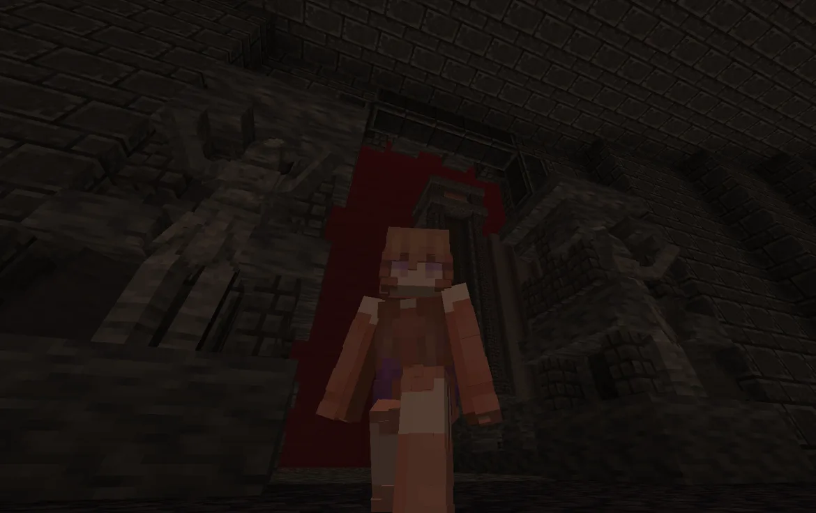 Image of my player in a building at Vaaz, on its early build stage.
